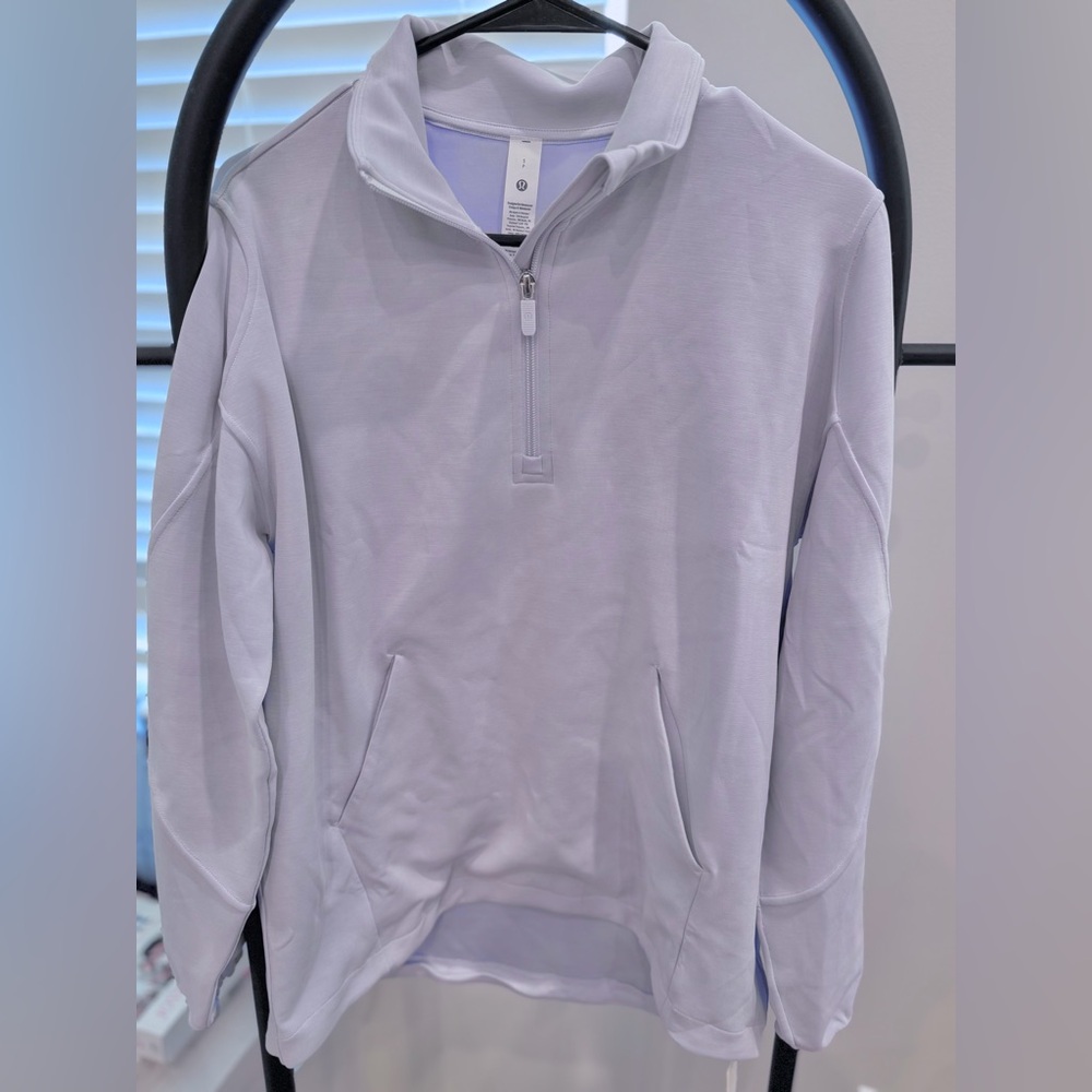 NWT LULULEMON BRUSHED SOFTSTREME HALF ZIP SIZE SMALL SERENE BLUE - Picture 9 of 13